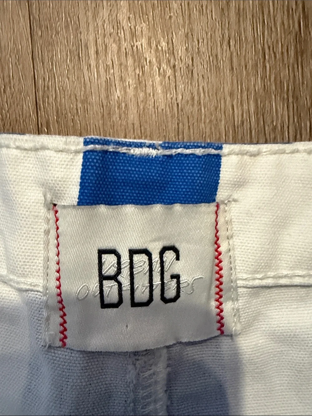 Urban Outfitters BDG Eva Canvas Wide Leg Crop Pant Blue Striped Pants Size 27 - Picture 8 of 15